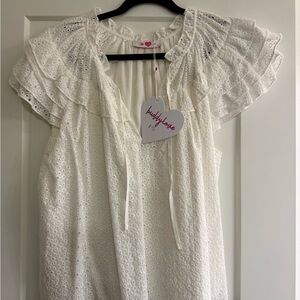 Buddy Love White Eyelet Top